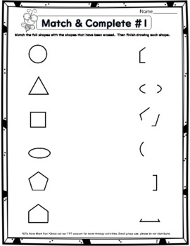 Shape/Letter Matching and Word Writing by OTs Have More Fun | TpT