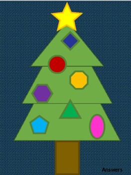 Preview of Shape Matching - Click and Drag Christmas Tree for Distance Learning, NTI