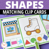 Matching Shapes Activity 2D Basic Shapes Clip Cards for Pr