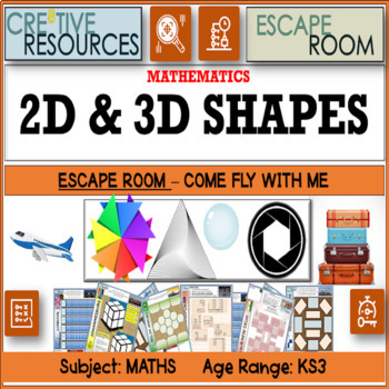 Preview of Math Escape Room 2D and 3D Shapes