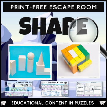 Preview of Shape Maths  Escape Room