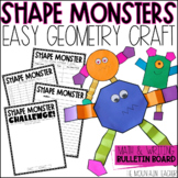 Shape Monster Geometry Activity and Graphing Math Craft fo