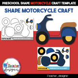 Shape Motorcycle Craft - Cut and Glue Activity for Preschoolers