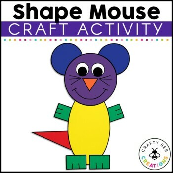 Preview of Shape Animal Craft | Mouse Craft | Shape Activities | 2D Shapes