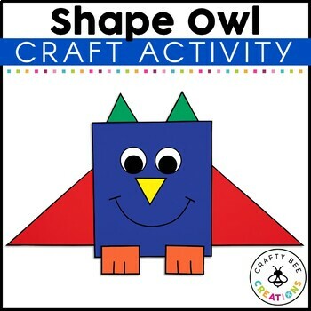 Shape Animal Craft | Owl Craft | Shape Activities | 2D Shapes | TPT