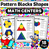 Shape Pattern Block Task Cards - Math Centers Activity for