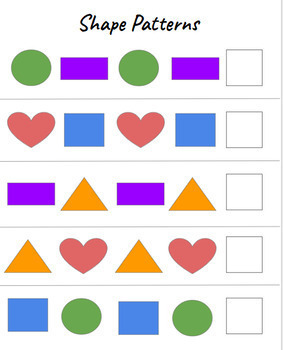 Shape Patterning by Rachel Drake | Teachers Pay Teachers