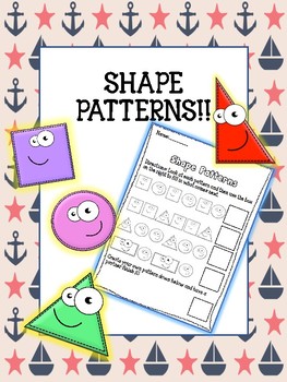 Preview of Shape Patterns Practice Page
