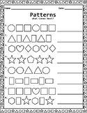 Shape Patterns Worksheet for Kindergarten, 1st Grade, and 