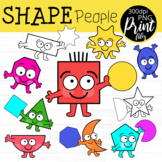 Shape People - Geometric Math Clipart Learning Set