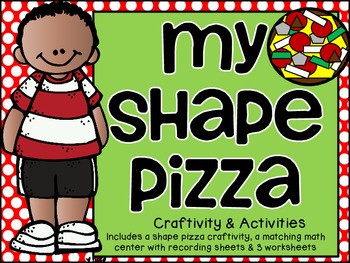 Preview of Shape Pizza Craftivity & Practice Pack