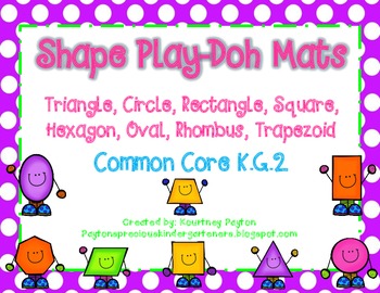 Preview of Shape Play-Doh Mats - (8 Shapes) K.G.2, K.G.5