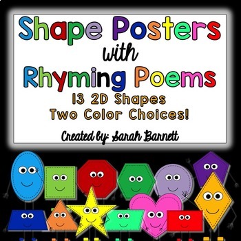 Shape Poem Posters! by Sarah Barnett Mrs B Teaches Me - Mrs B First Grade