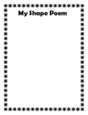 Shape Poem Template - Blank