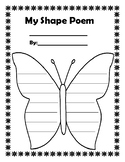 Shape Poem Template - Butterfly