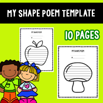 Preview of Shape Poem Template - Fruits & Vegetables