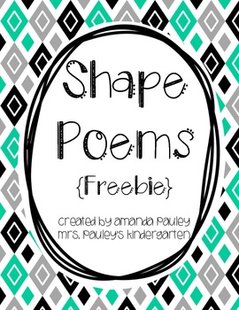Shape Poems Freebie by Amanda Pauley | Teachers Pay Teachers