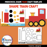 Shape Train Craft - Cut and Glue Activity.