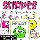Shape Posters Freebie!! 2D & 3D Shapes | Vertices & Corner