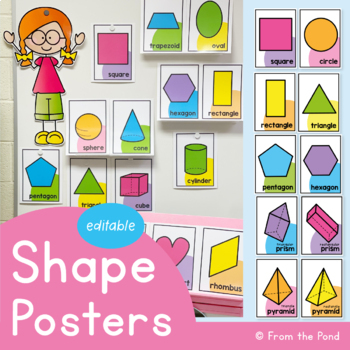 2D Shapes and 3D Shapes (Forms) Poster Set (Set of 25 English/Spanish) –  Art with Mrs. Nguyen