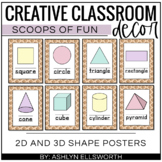 Shape Posters - 2D and 3D Shapes - Ice Cream Classroom Decor