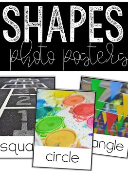 Preview of Shape Posters 2d and 3d Shapes Real Photos