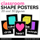 2D and 3D Shape Posters with Black Backgrounds