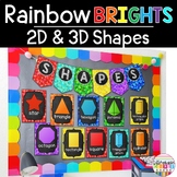 Shape Posters Bright Rainbow Classroom Decor Theme