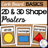 Shape Posters Cork Board Classroom Decor | Beginning of Sc