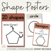 Shape Posters | DESERT NEUTRAL | Boho Vibes Classroom Decor