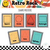 Shape Posters Editable Retro Groovy Theme Classroom