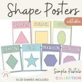 Shape Posters | Modern Simple Pastels | Calm Classroom Dec