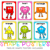 Shape Posters - Shape Cuties - Includes 12 Shape Posters
