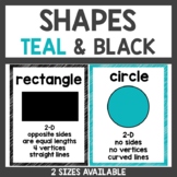 Shape Posters Teal and Black Classroom Decor