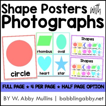 Preview of Shape Posters with Photographs for Preschool, Kindergarten, and First Grade