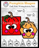 Shape Pumpkin Craft Activity Math and Writing (Jack-o-lant