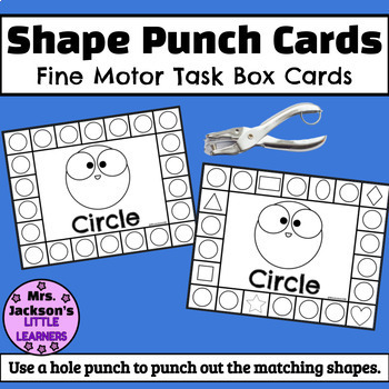 Shapes Hole Punch Cards by Karen Cox - PreKinders