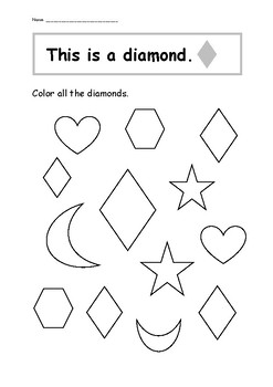 shape recognition worksheet printable by happy kids tpt