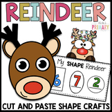 Shape Reindeer craft | Christmas shape craft | Rudolph sha