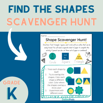 Preview of Shape Scavenger Hunt | Find the Shapes Printable Geometry Activity