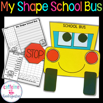 Preview of Shape School Bus - Back to School Math Craft