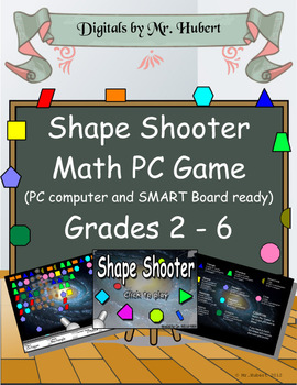 Preview of Shape Shooter, A safe and fun math video game to practice shapes (Full Version)