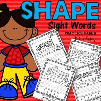 Preview of Shape Sight Words Practice Pages