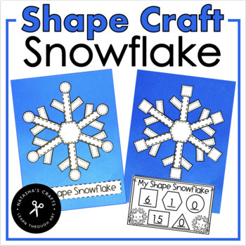 Snowflake Popsicles Sticks Shapes Flash Cards by Where Students