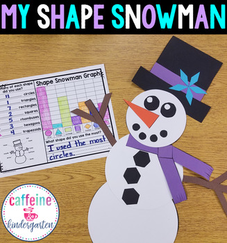 Preview of Shape Snowman - Winter Math Activity