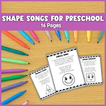 Preview of Shape Songs 15 Rhythmic Melodies for Preschool and Kindergarten Math Activities