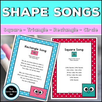 Preview of Preschool and Kindergarten Shape Songs and Poster Pack