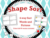 Basic Shape Sort | 4-way Cut & Paste Sort | Color & B/W in