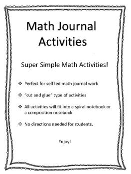 Preview of Shape Sort- Math Journal