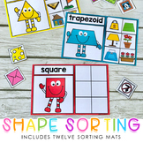 Shape Sorting Activity Mats / Task Cards with Real Life Wo